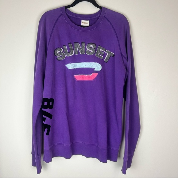 Diesel Other - DIESEL Sunset Graphic Purple Sweatshirt Size XL